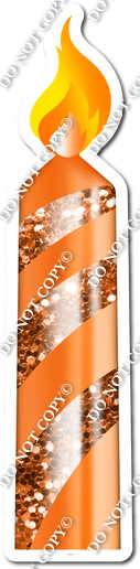 Sparkle - Orange - Candle Style 2 w/ Variants