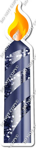 Sparkle - Navy Blue - Candle Style 2 w/ Variants