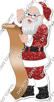 Light Skin Tone Santa with Christmas List w/ Variants