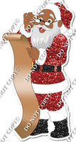 Dark Skin Tone Santa with Christmas List w/ Variants