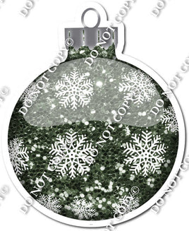 Sparkle Sage - Snowflakes - Christmas Ornament / Ball w/ Variants