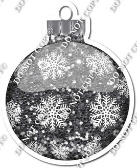 Sparkle Silver - Snowflakes - Christmas Ornament / Ball w/ Variants