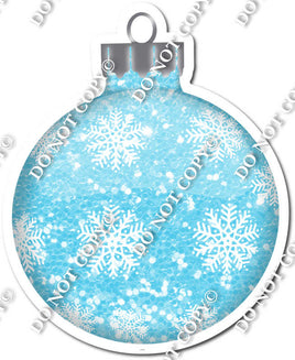 Sparkle Baby Blue - Snowflakes - Christmas Ornament / Ball w/ Variants