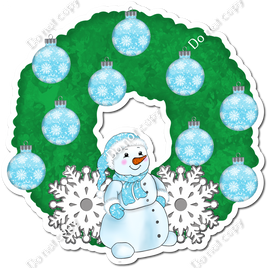 Christmas Wreath - Baby Blue Sparkle Christmas Balls w/ Variants