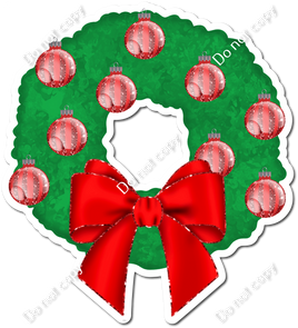 Christmas Wreath - Red Sparkle Christmas Balls w/ Variants