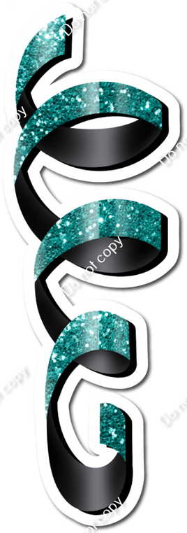 Sparkle Teal & Black w/ Variants - Style 2