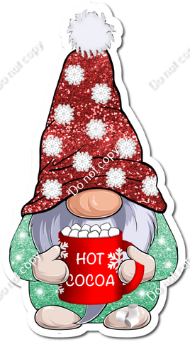 Red Had Gnome with Hot Cocoa Mug w/ Variants