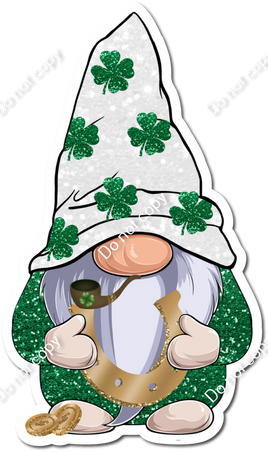 Gnome with Lucky Horseshoe