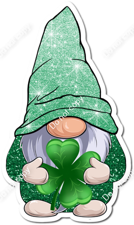 Gnome with Four Leaf Clover