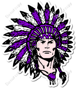 Purple - Indian Chief General Mascot