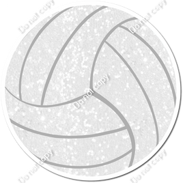 Volley Ball - White Sparkle