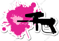 Hot Pink / Baby Pink Splatter - Paintball Gun w/ Variants