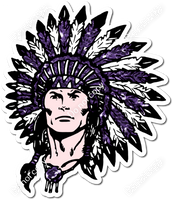 Purple - Indian Chief General Mascot