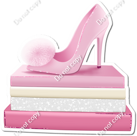 Pink High Heel on Stack of Books w/ Variant