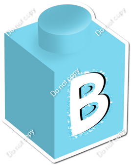 Baby Blue - B Letter Block