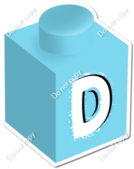 Baby Blue - D Letter Block