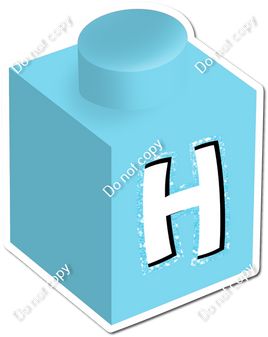 Baby Blue - H Letter Block w/ Variants