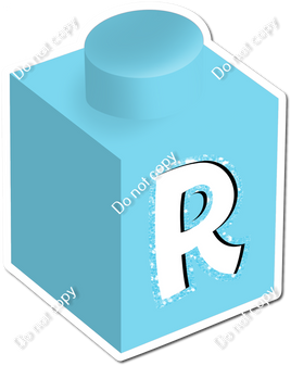 Baby Blue - R Letter Block