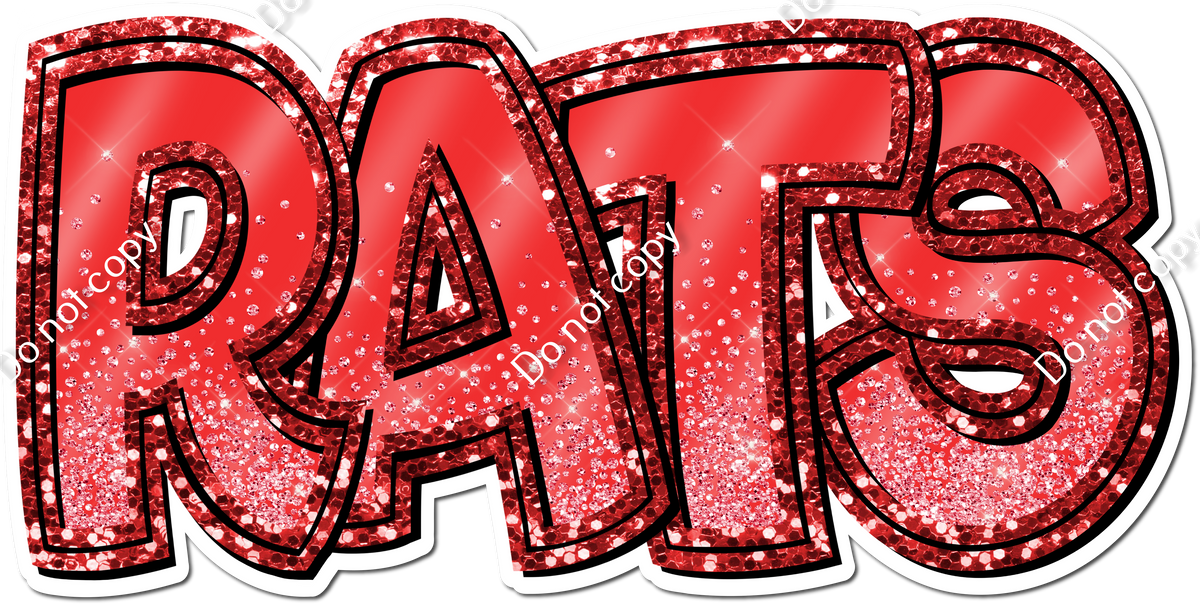 Double Outline Red Split Congrats| Sign Swag USA