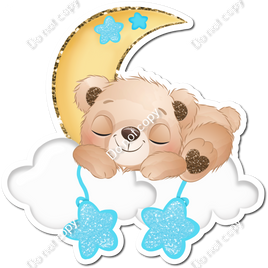 Bear Sleeping On Cloud with Baby Blue Stars w/ Variant
