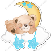 Bear Sleeping On Cloud with Baby Blue Stars w/ Variant