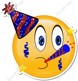 Emoji - Blue & Red Party Hat