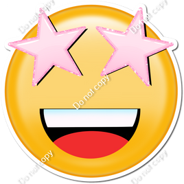 Emoji with Baby Pink Star Eyes