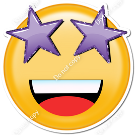 Emoji with Purple Star Eyes