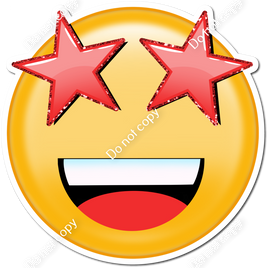 Emoji with Red Star Eyes