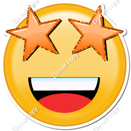 Emoji with Orange Star Eyes