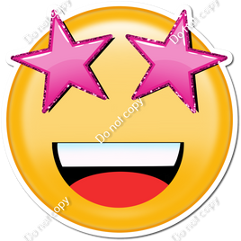 Emoji with Hot Pink Star Eyes w/ Variants