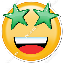 Emoji with Green Star Eyes w/ Variants