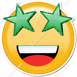 Emoji with Green Star Eyes