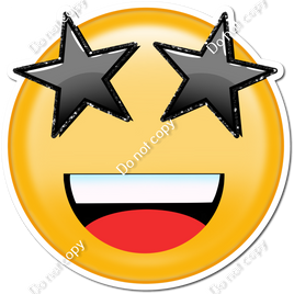Emoji with Black Star Eyes w/ Variants