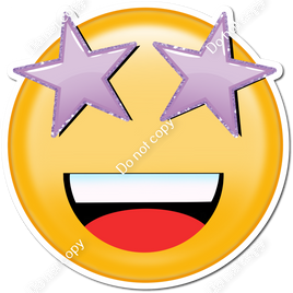 Emoji with Lavender Star Eyes w/ Variants
