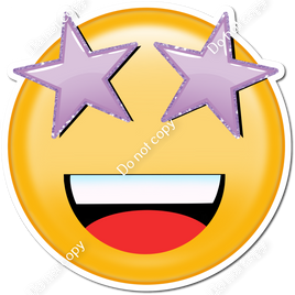 Emoji with Lavender Star Eyes