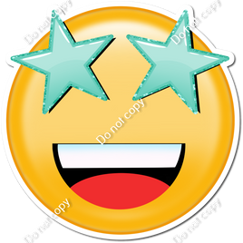 Emoji with Mint Star Eyes