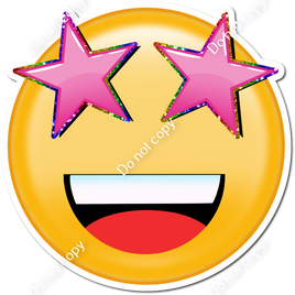 Emoji with Rainbow / Hot Pink Star Eyes w/ Variants