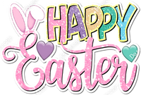 Sparkle Baby Pink Happy Easter Statement w/ Variant