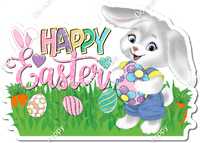 Happy Easter With Bunny Statement w/ Variant