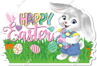 Happy Easter With Bunny Statement w/ Variant