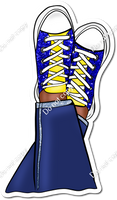 Dark Skin Tone Wearing Blue & Yellow Shoes w/ Variants