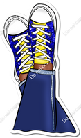 Dark Skin Tone Wearing Blue & Yellow Shoes w/ Variants