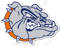 Orange - Grey Bulldog General Mascot