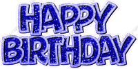 Sparkle Crushed Outline - Double Line Happy Birthday