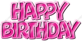 Sparkle Hot Pink BB Happy Birthday Statement