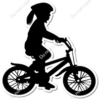 Boy or Girl on a Bike Silhouette w/ Variants