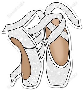 White Sparkle Ballet Shoes