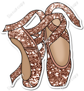 Rose Gold Sparkle Ballet Shoes w/ Variants
