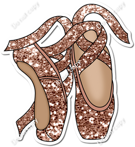 Rose Gold Sparkle Ballet Shoes